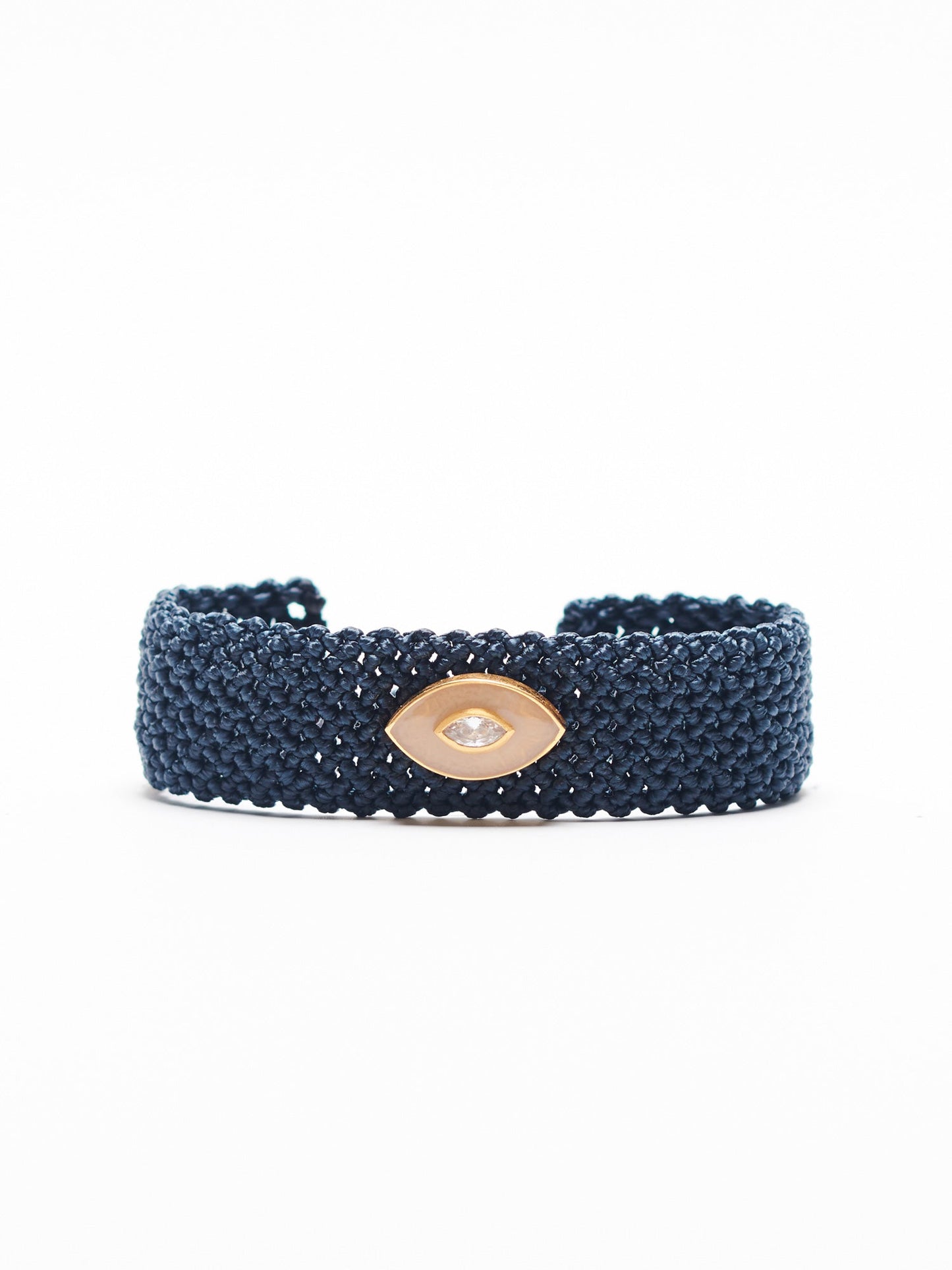 MIRA HANDLOOMED BRACELET LATTE ENAMELED