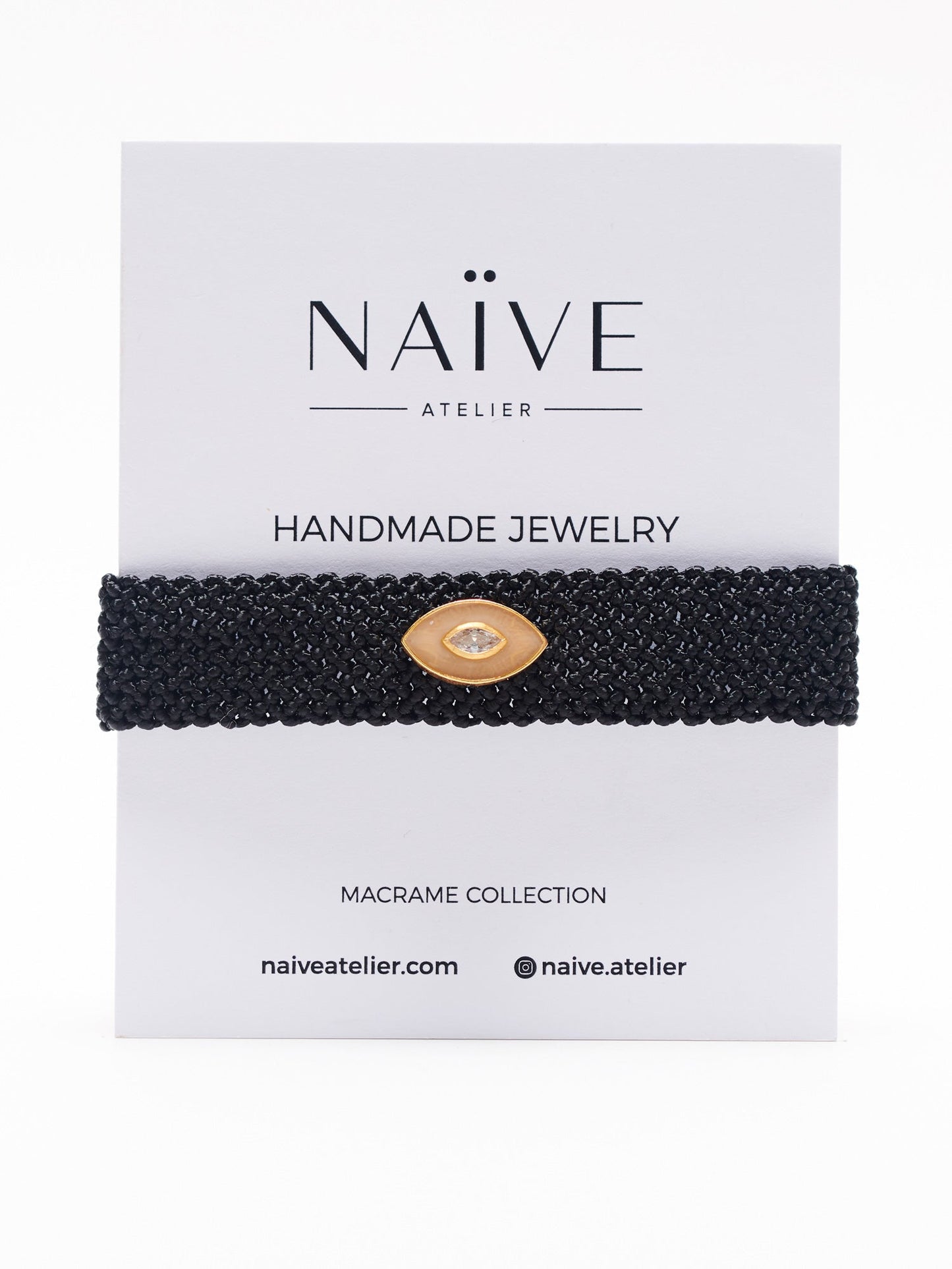 MIRA HANDLOOMED BRACELET LATTE ENAMELED