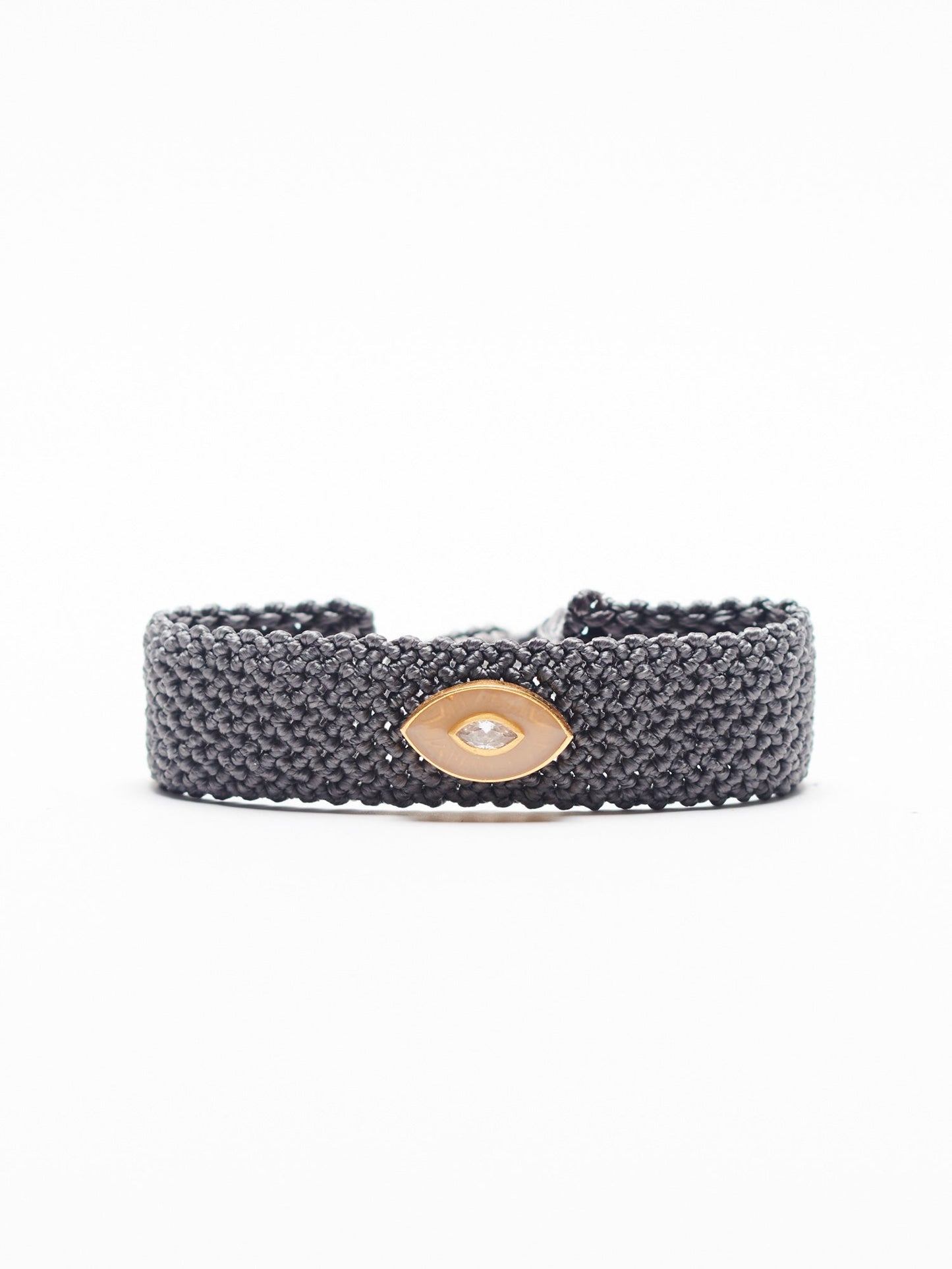 MIRA HANDLOOMED BRACELET LATTE ENAMELED