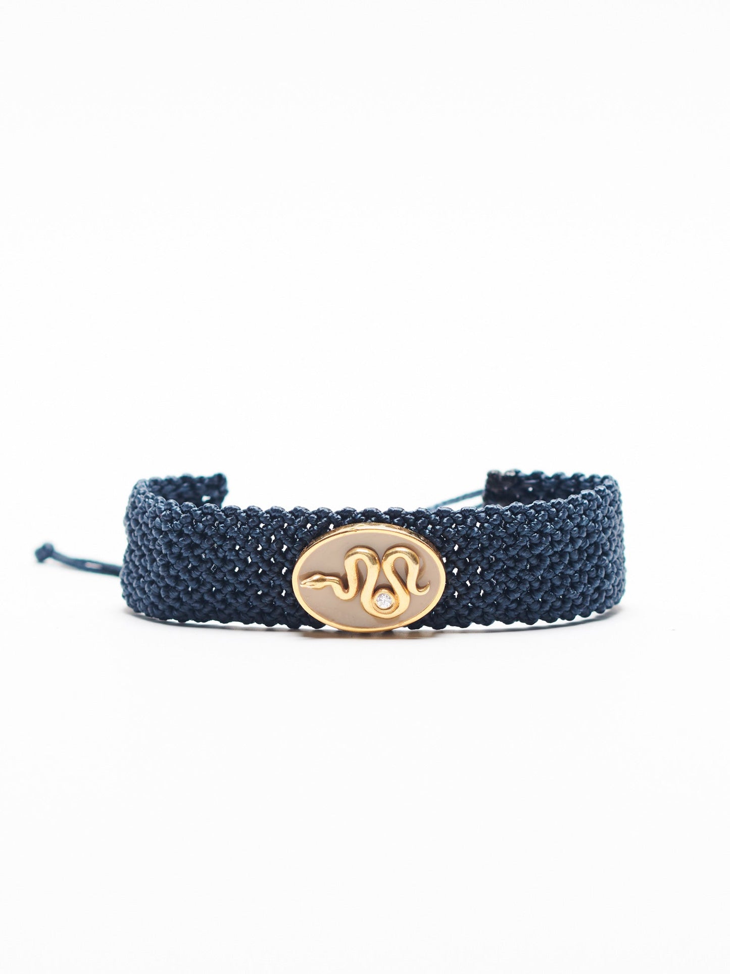 NERIDA HANDLOOMED BRACELET LATTE ENAMELED