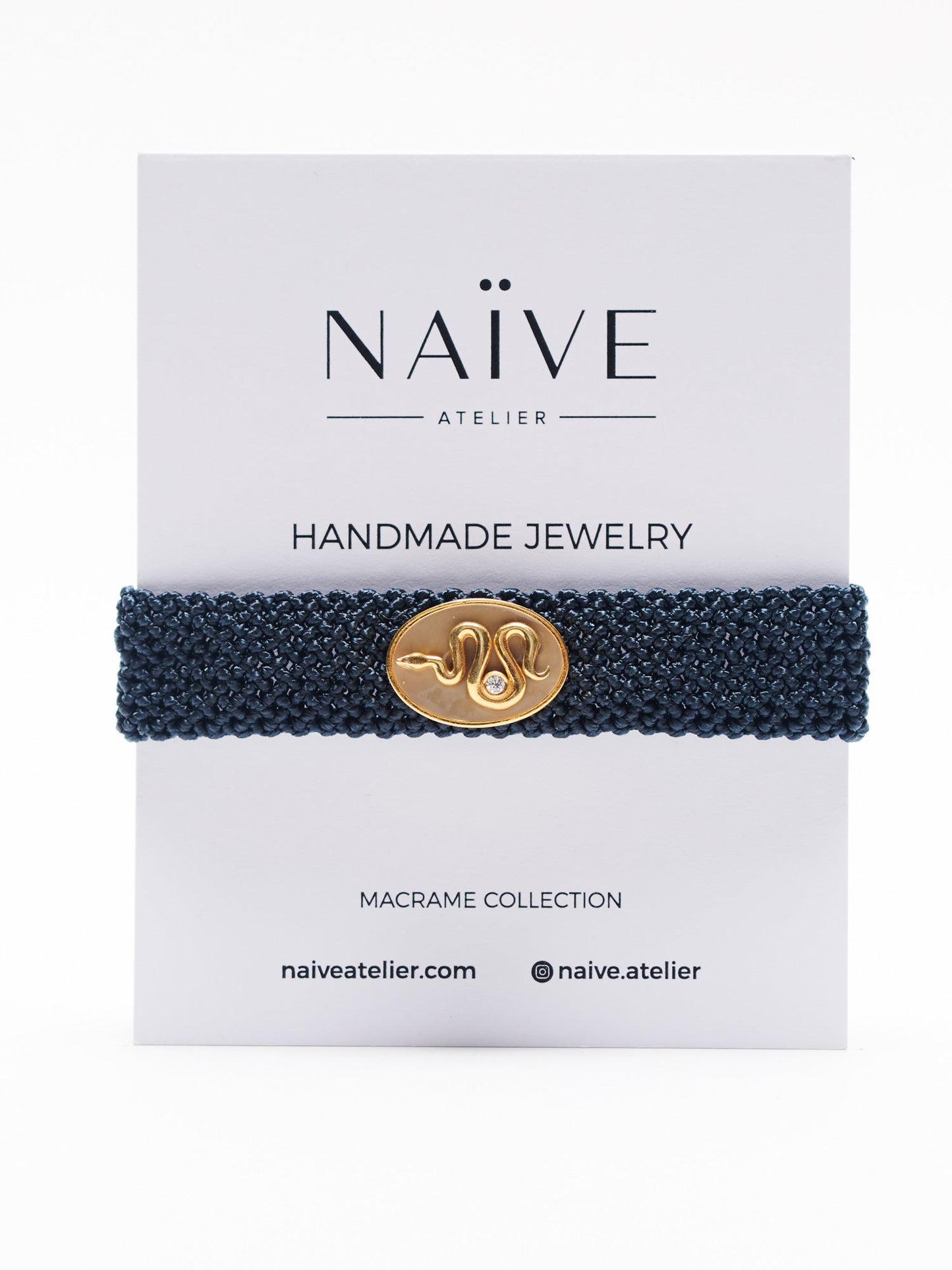 NERIDA HANDLOOMED BRACELET LATTE ENAMELED