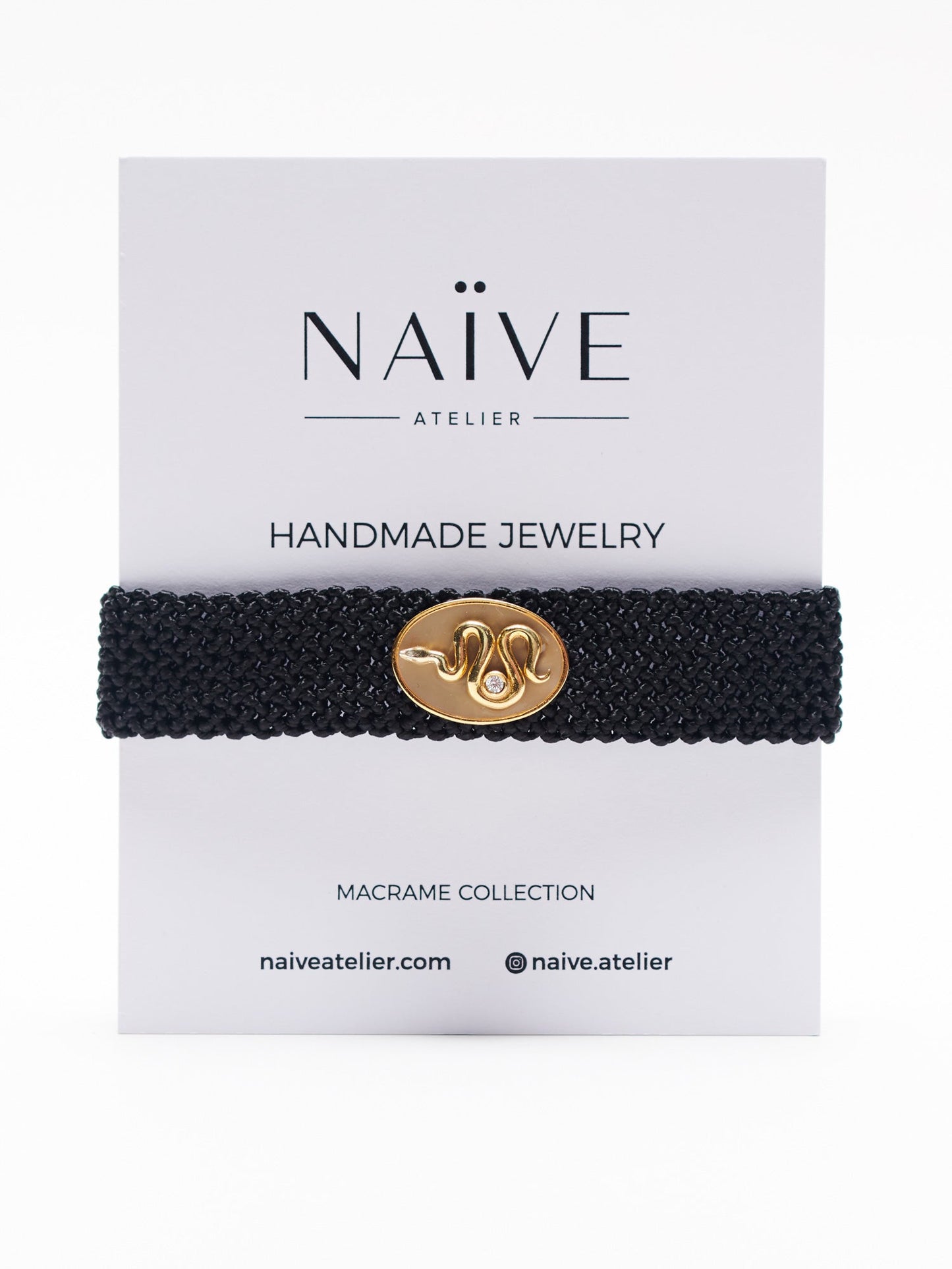 NERIDA HANDLOOMED BRACELET LATTE ENAMELED